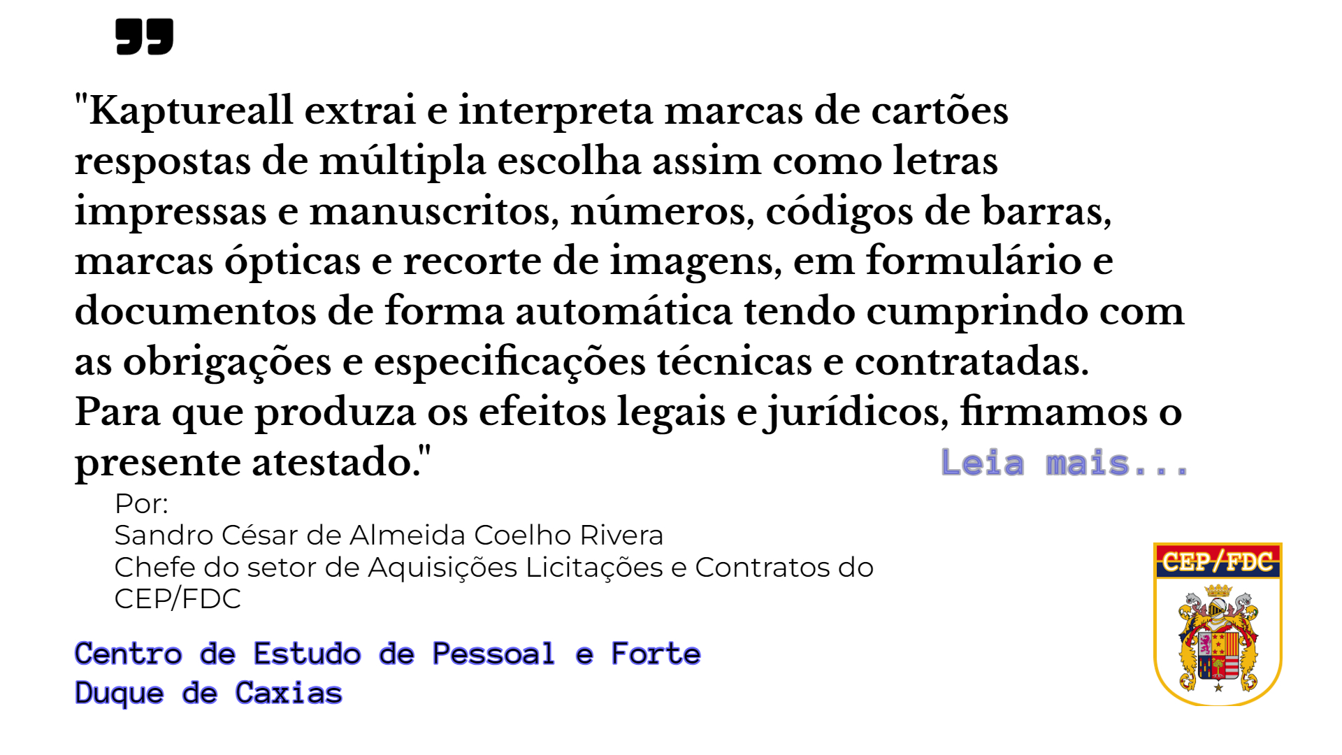Centro de Estudo de Pessoal e Forte Duque de Caxias (CEP/FDC)